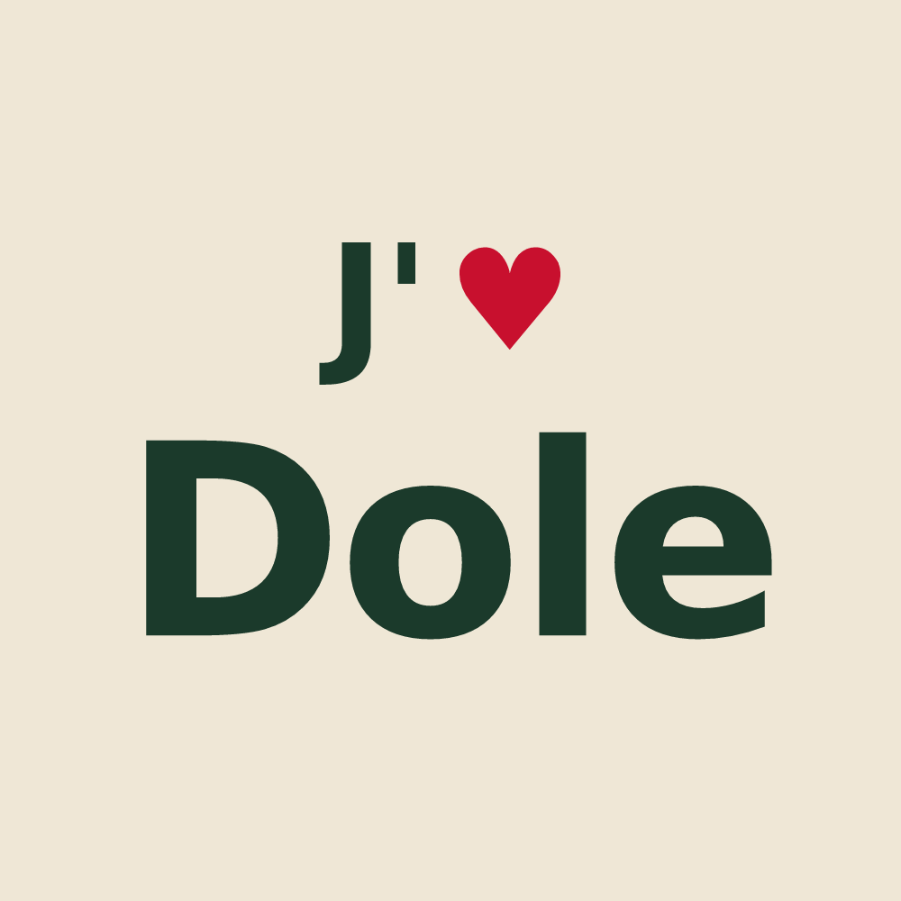 Tote bag personnalisé Dole — design J'aime Dole