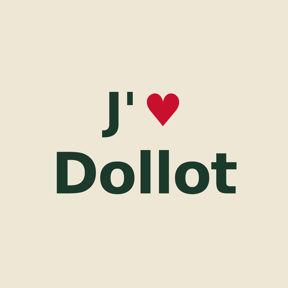 Tote bag personnalisé Dollot — design J'aime Dollot
