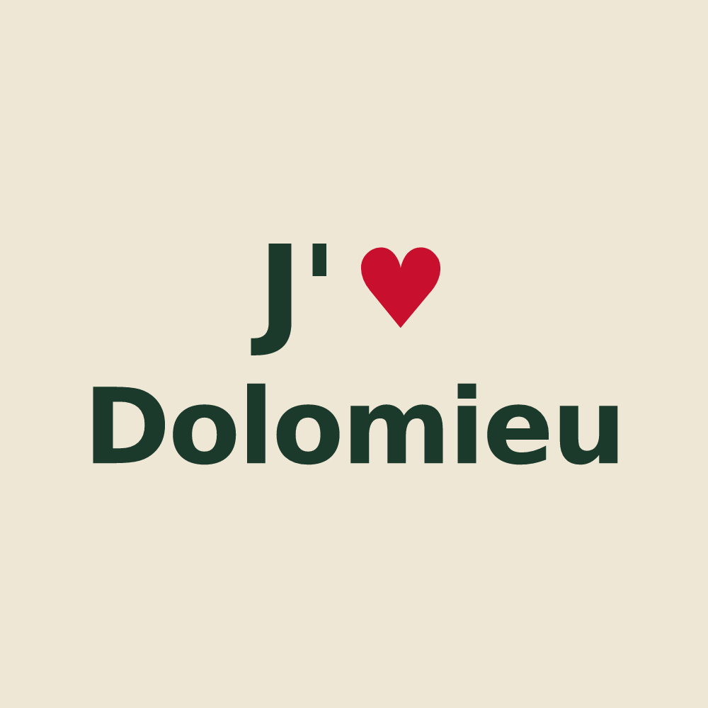 Tote bag personnalisé Dolomieu — design J'aime Dolomieu