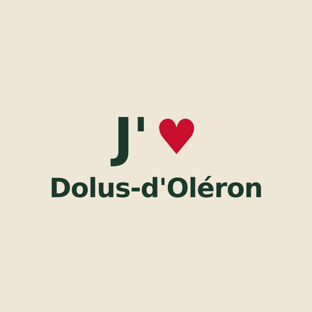 Tote bag personnalisé Dolus-d'Oléron — design J'aime Dolus-d'Oléron