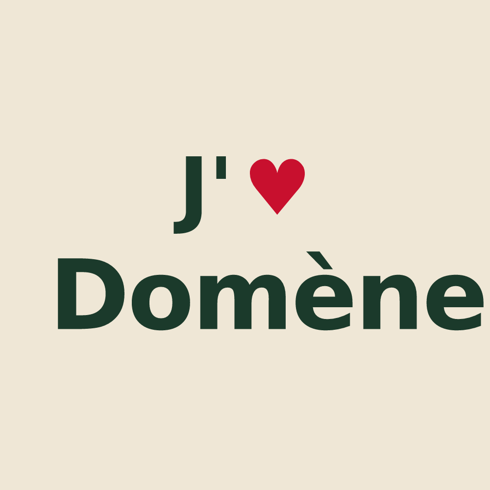 Tote bag personnalisé Domène — design J'aime Domène