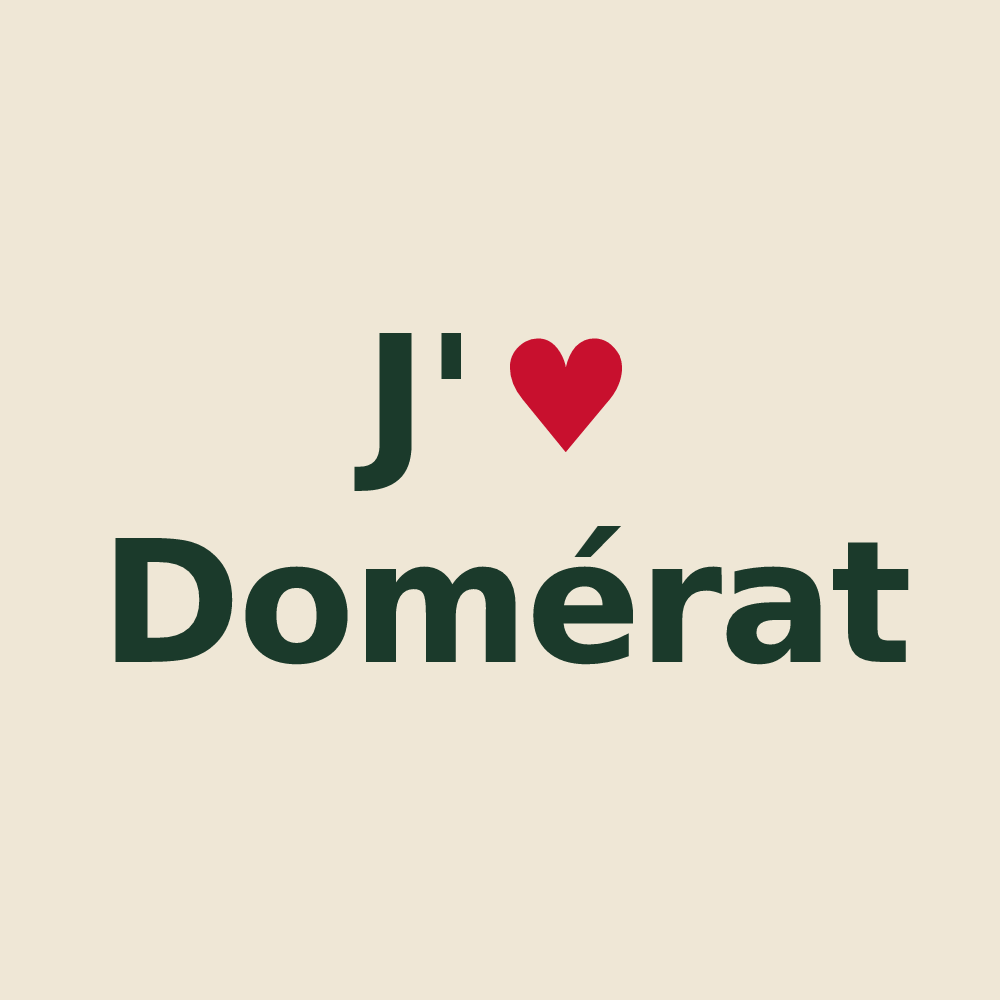 Tote bag personnalisé Domérat — design J'aime Domérat