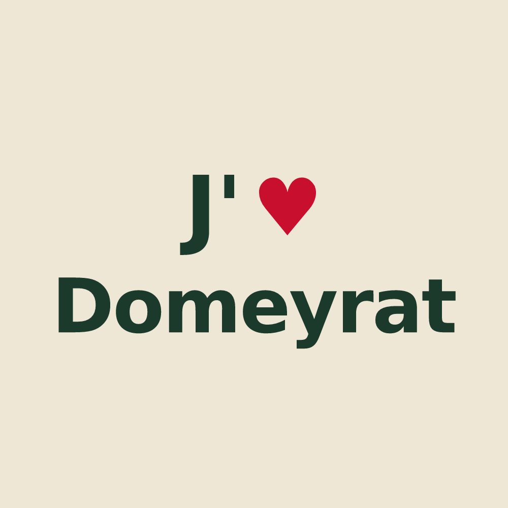 Tote bag personnalisé Domeyrat — design J'aime Domeyrat
