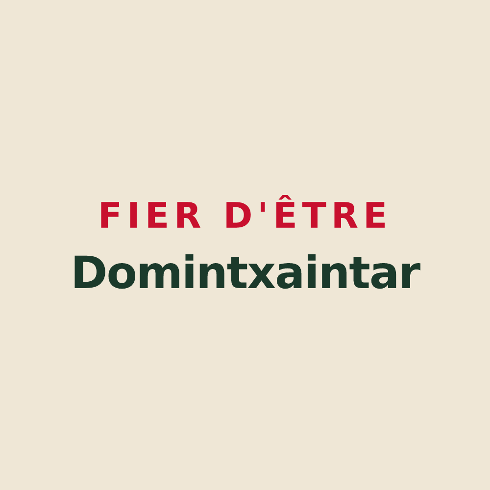 Tote bag « Fier d'être Domintxaintar » — design pour Domezain-Berraute