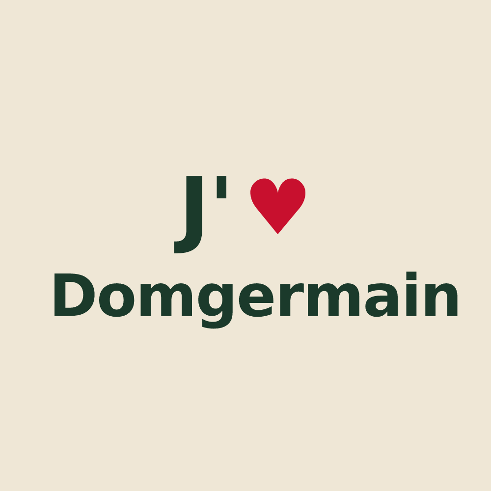 Tote bag personnalisé Domgermain — design J'aime Domgermain