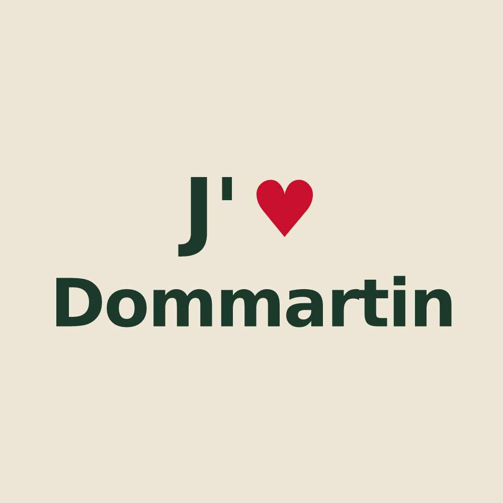 Tote bag personnalisé Dommartin — design J'aime Dommartin