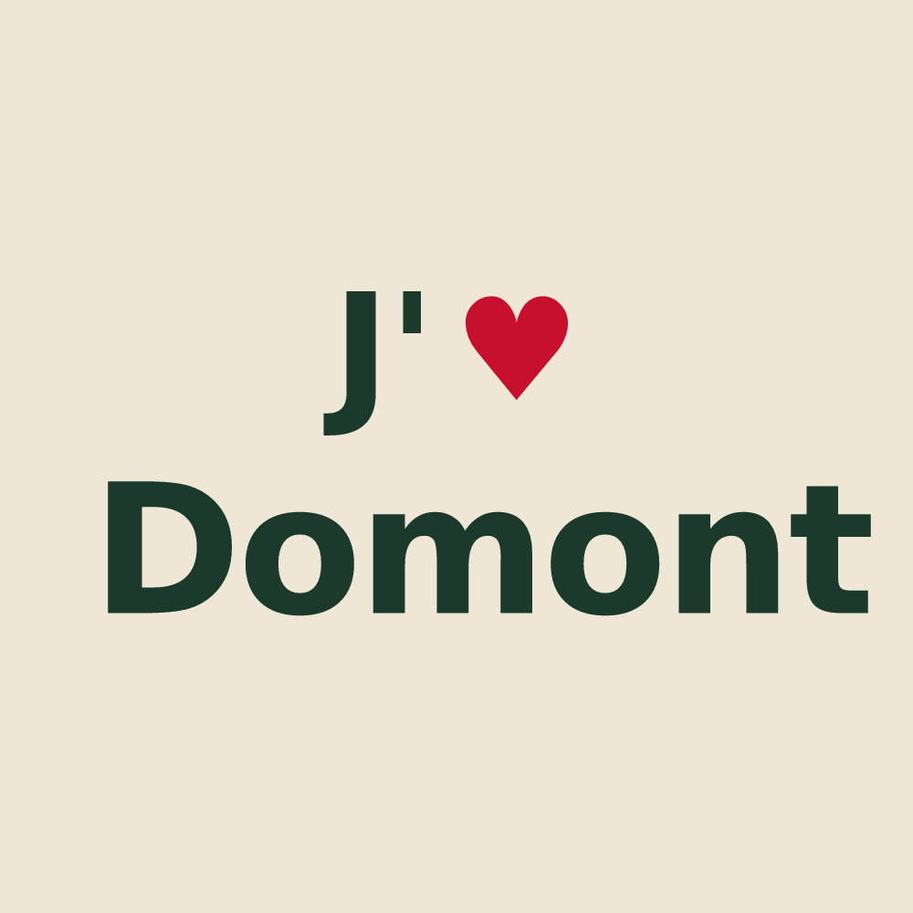 Tote bag personnalisé Domont — design J'aime Domont