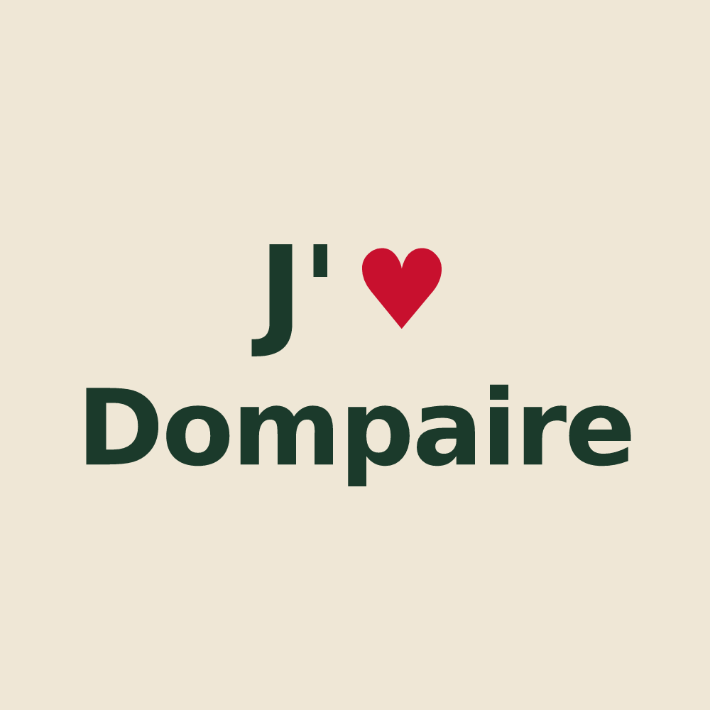 Tote bag personnalisé Dompaire — design J'aime Dompaire