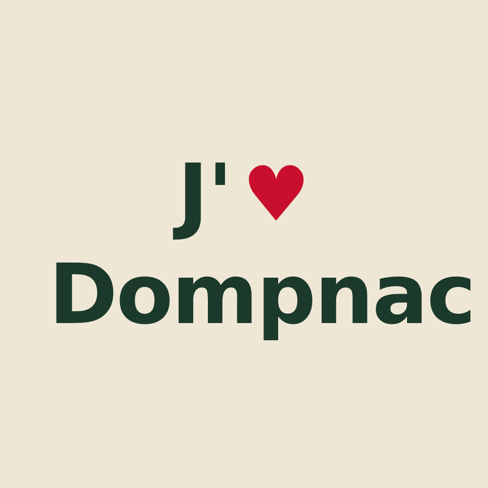 Tote bag personnalisé Dompnac — design J'aime Dompnac