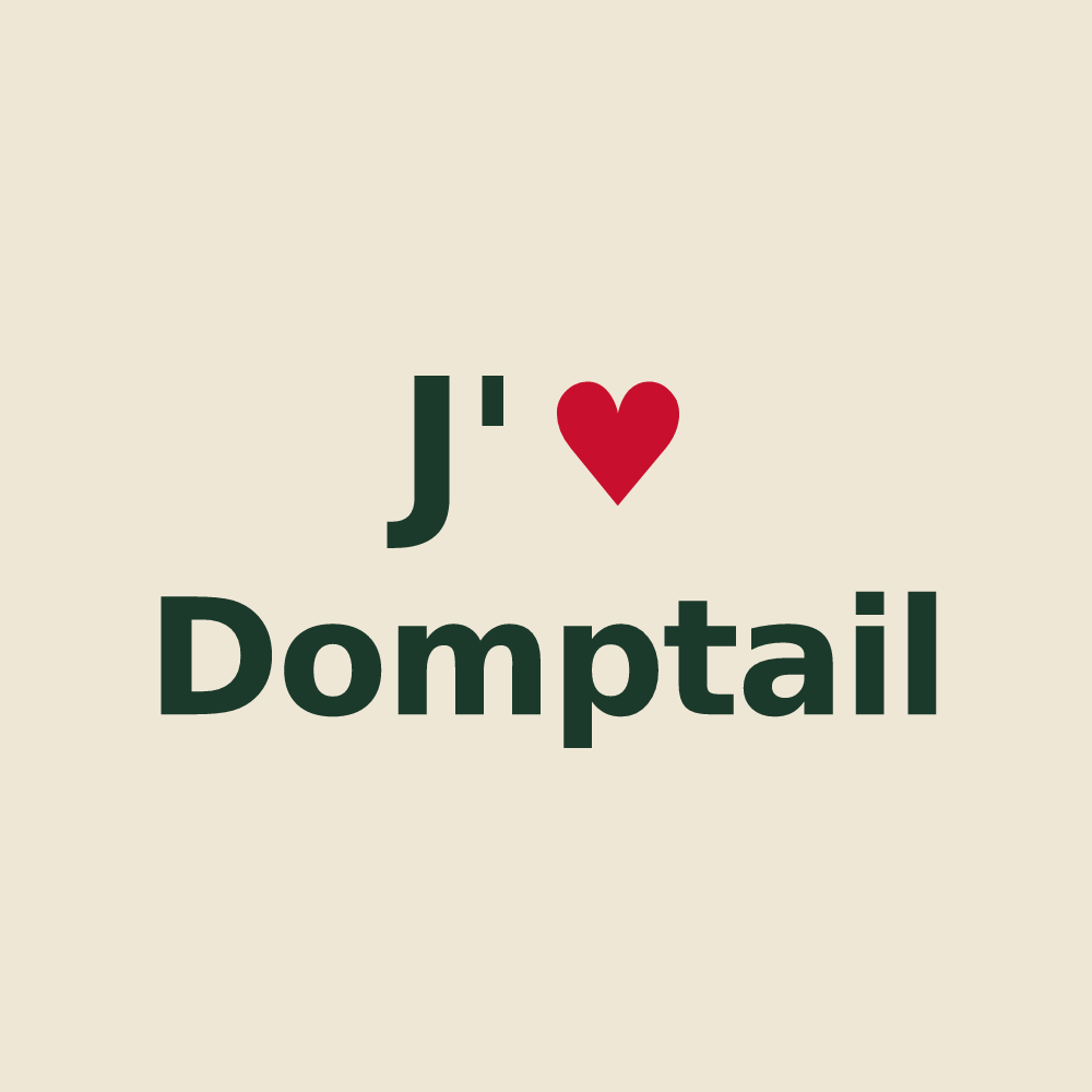 Tote bag personnalisé Domptail — design J'aime Domptail