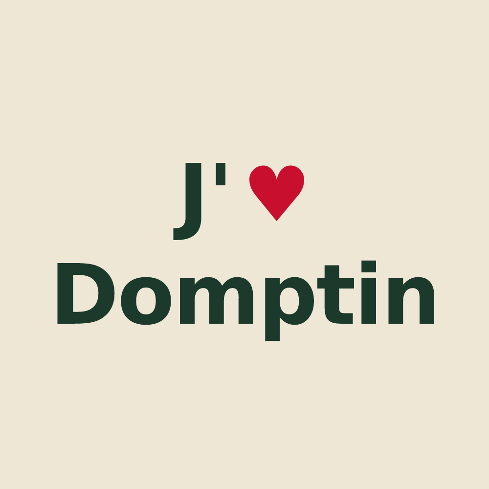 Tote bag personnalisé Domptin — design J'aime Domptin