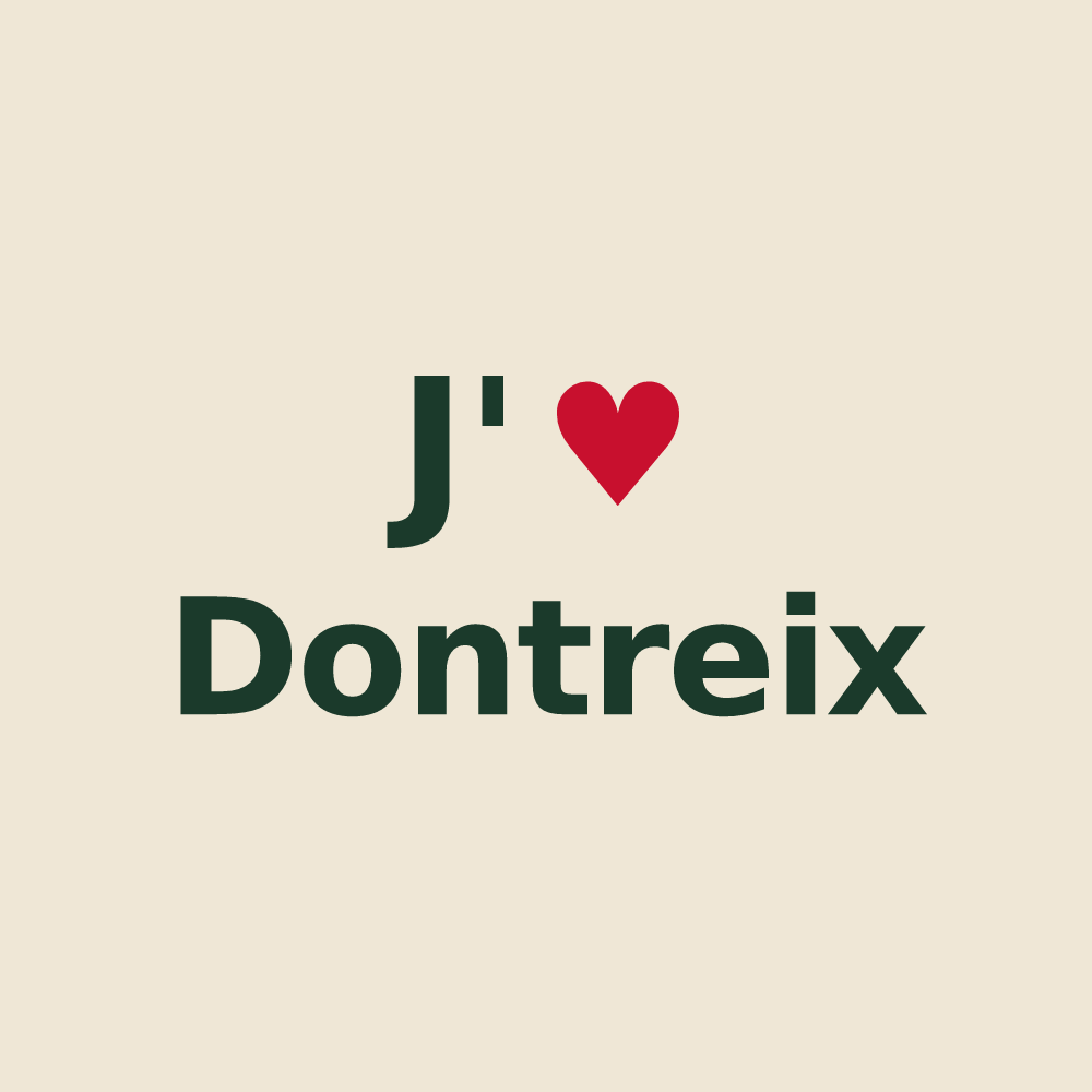 Tote bag personnalisé Dontreix — design J'aime Dontreix