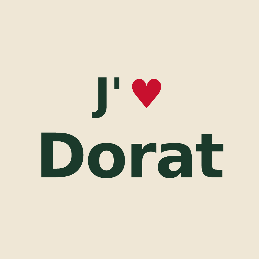 Tote bag personnalisé Dorat — design J'aime Dorat