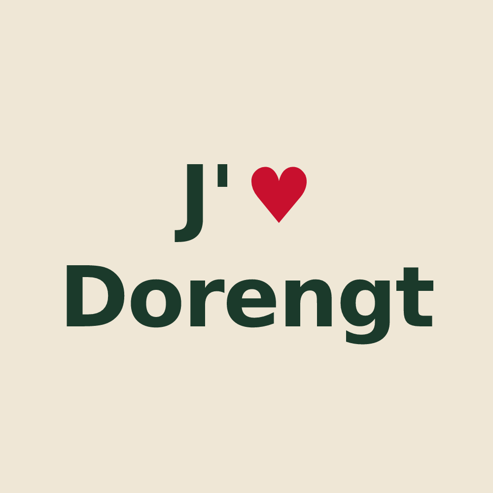 Tote bag personnalisé Dorengt — design J'aime Dorengt