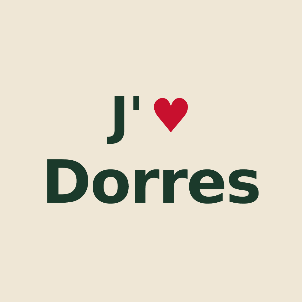 Tote bag personnalisé Dorres — design J'aime Dorres
