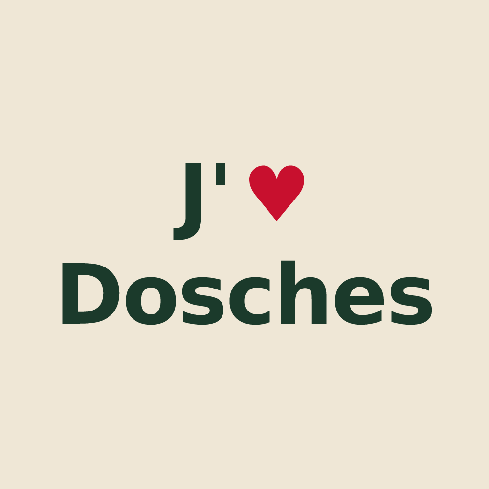 Tote bag personnalisé Dosches — design J'aime Dosches