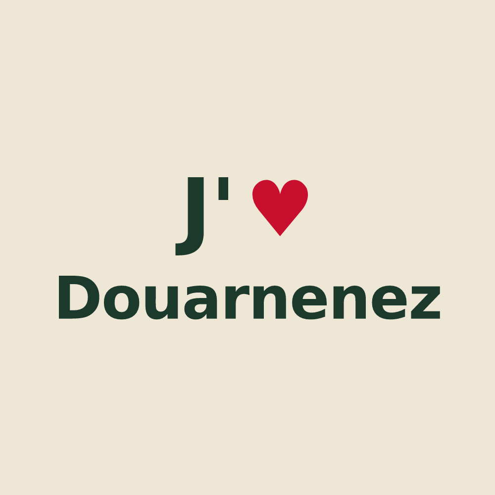 Tote bag personnalisé Douarnenez — design J'aime Douarnenez