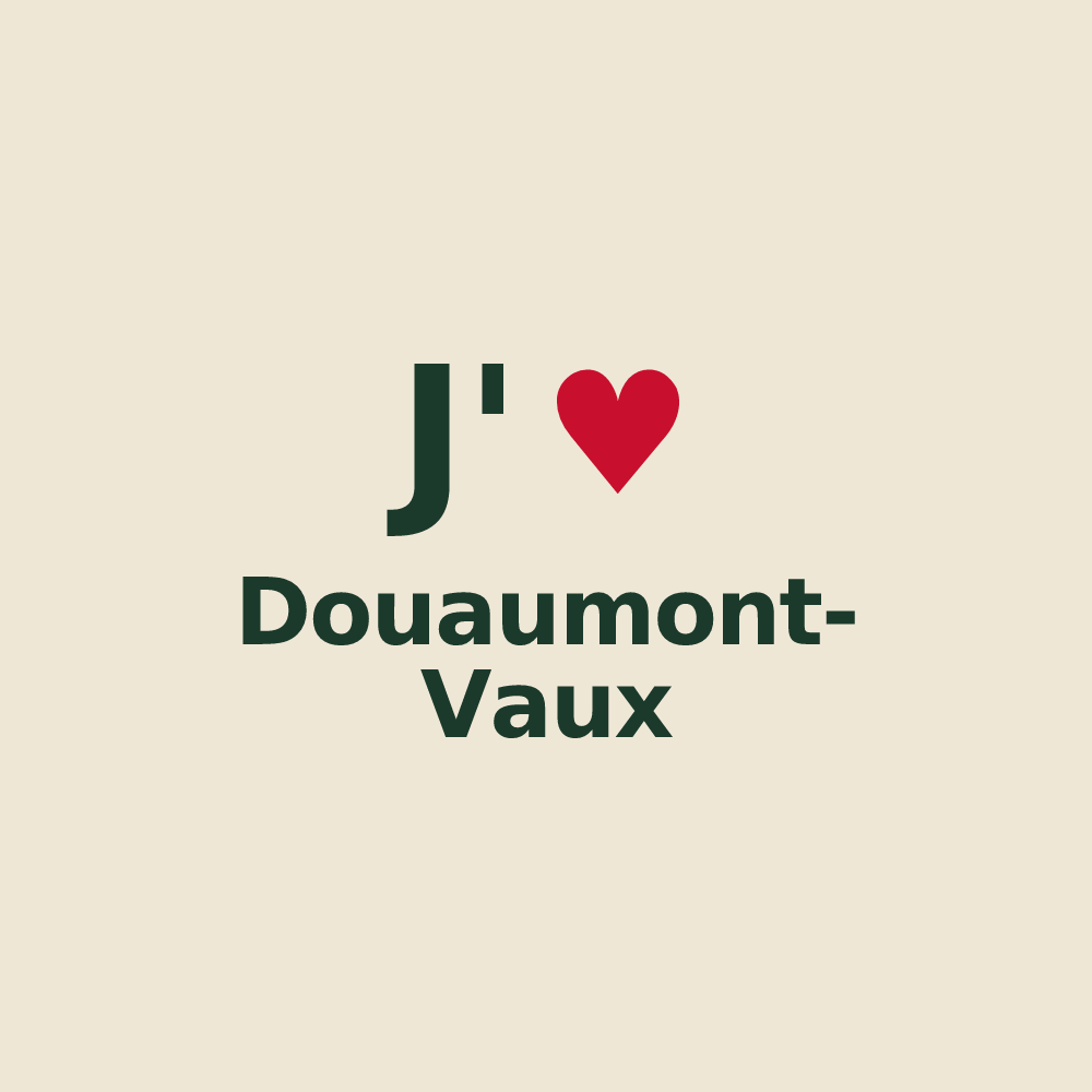 Tote bag personnalisé Douaumont-Vaux — design J'aime Douaumont-Vaux