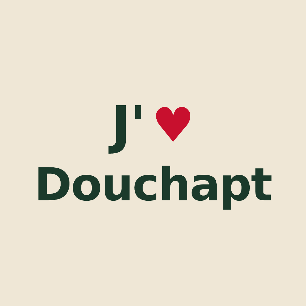 Tote bag personnalisé Douchapt — design J'aime Douchapt