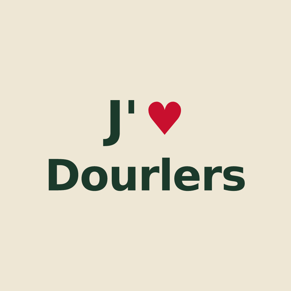 Tote bag personnalisé Dourlers — design J'aime Dourlers