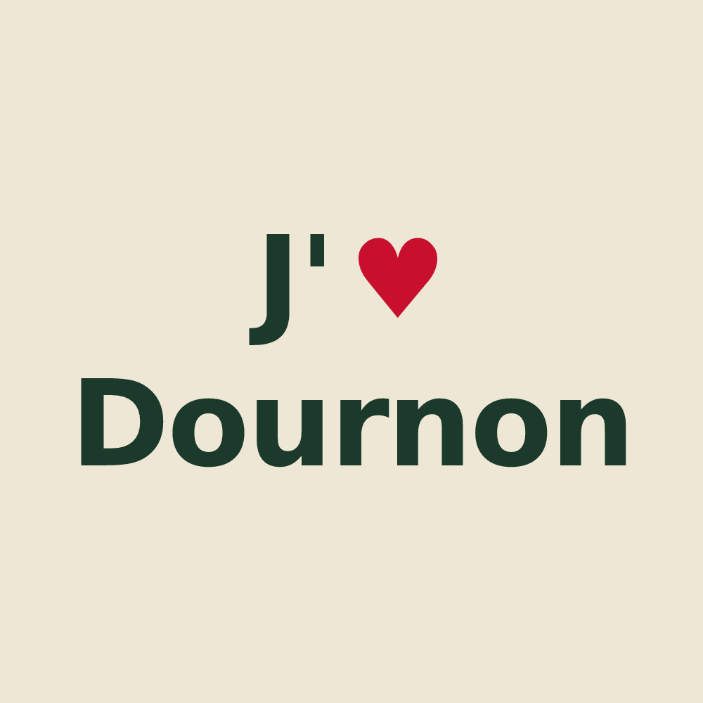 Tote bag personnalisé Dournon — design J'aime Dournon