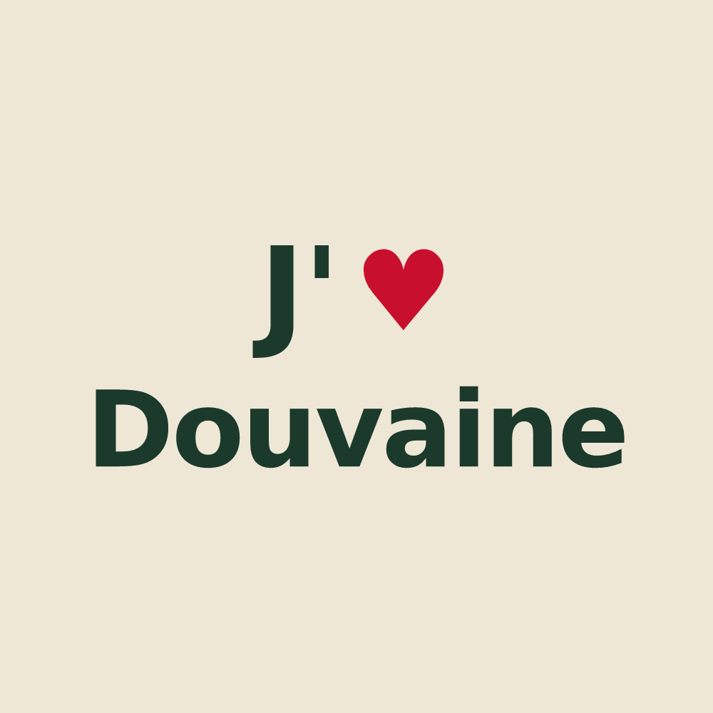 Tote bag personnalisé Douvaine — design J'aime Douvaine