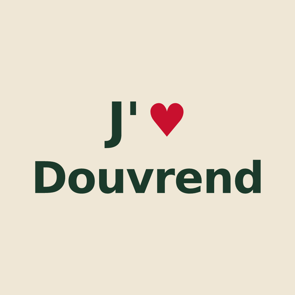 Tote bag personnalisé Douvrend — design J'aime Douvrend