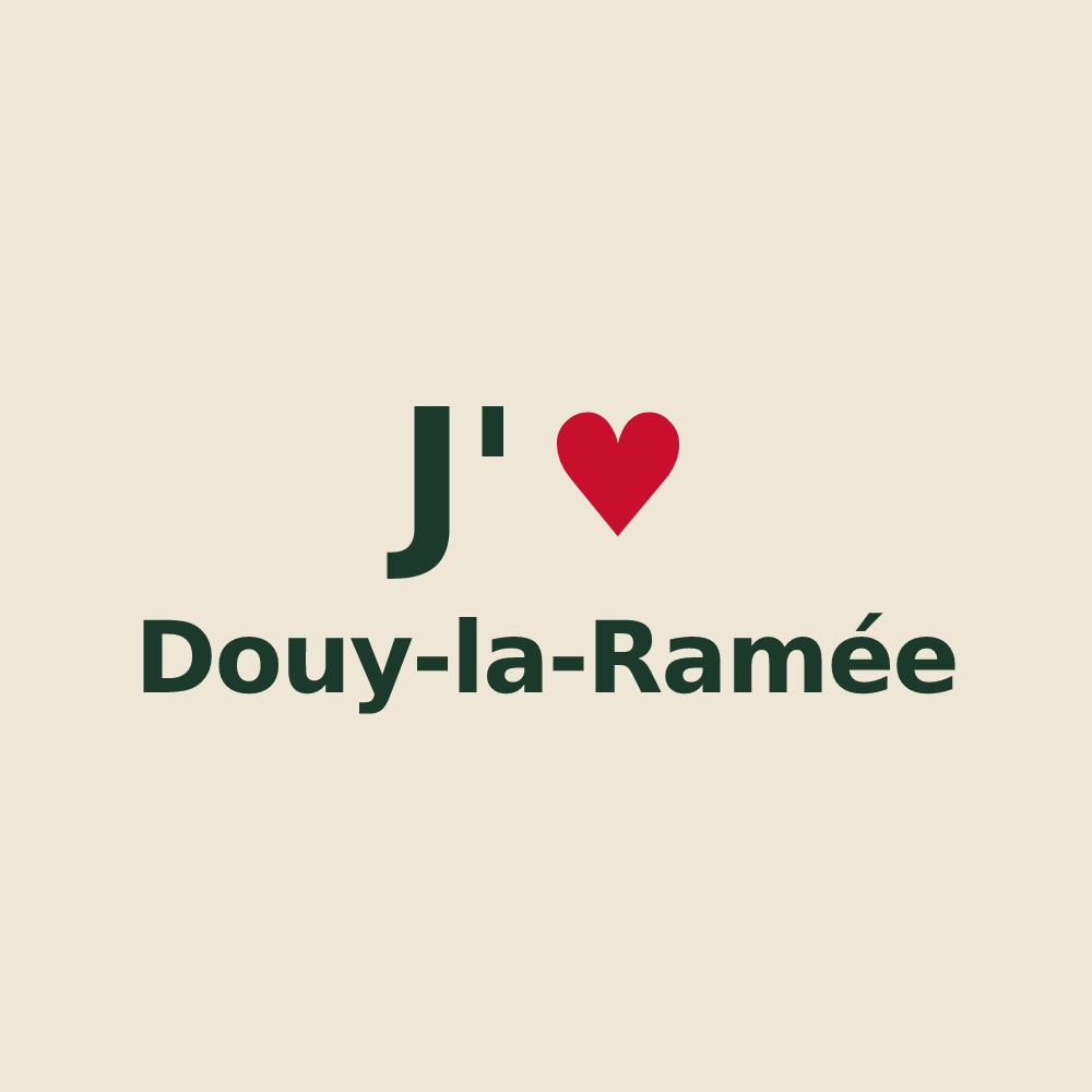 Tote bag personnalisé Douy-la-Ramée — design J'aime Douy-la-Ramée