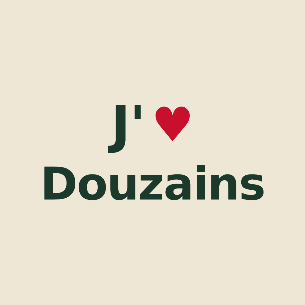 Tote bag personnalisé Douzains — design J'aime Douzains