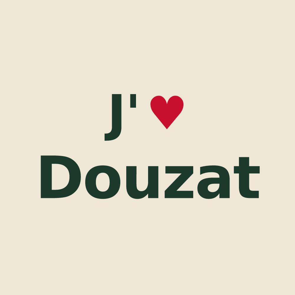 Tote bag personnalisé Douzat — design J'aime Douzat
