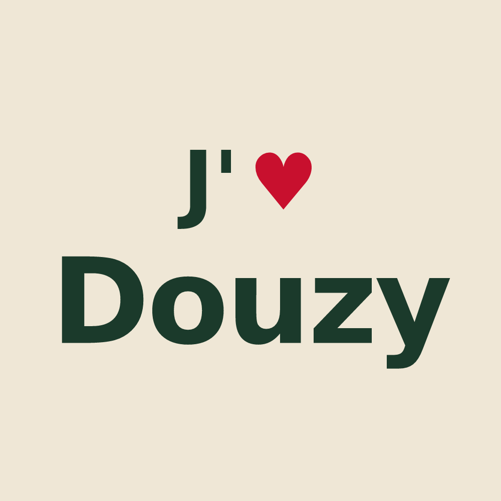 Tote bag personnalisé Douzy — design J'aime Douzy