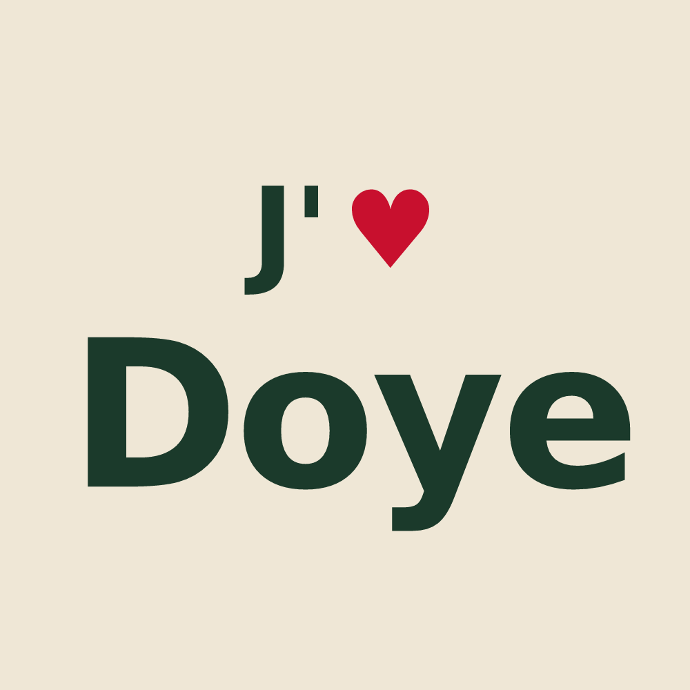 Tote bag personnalisé Doye — design J'aime Doye