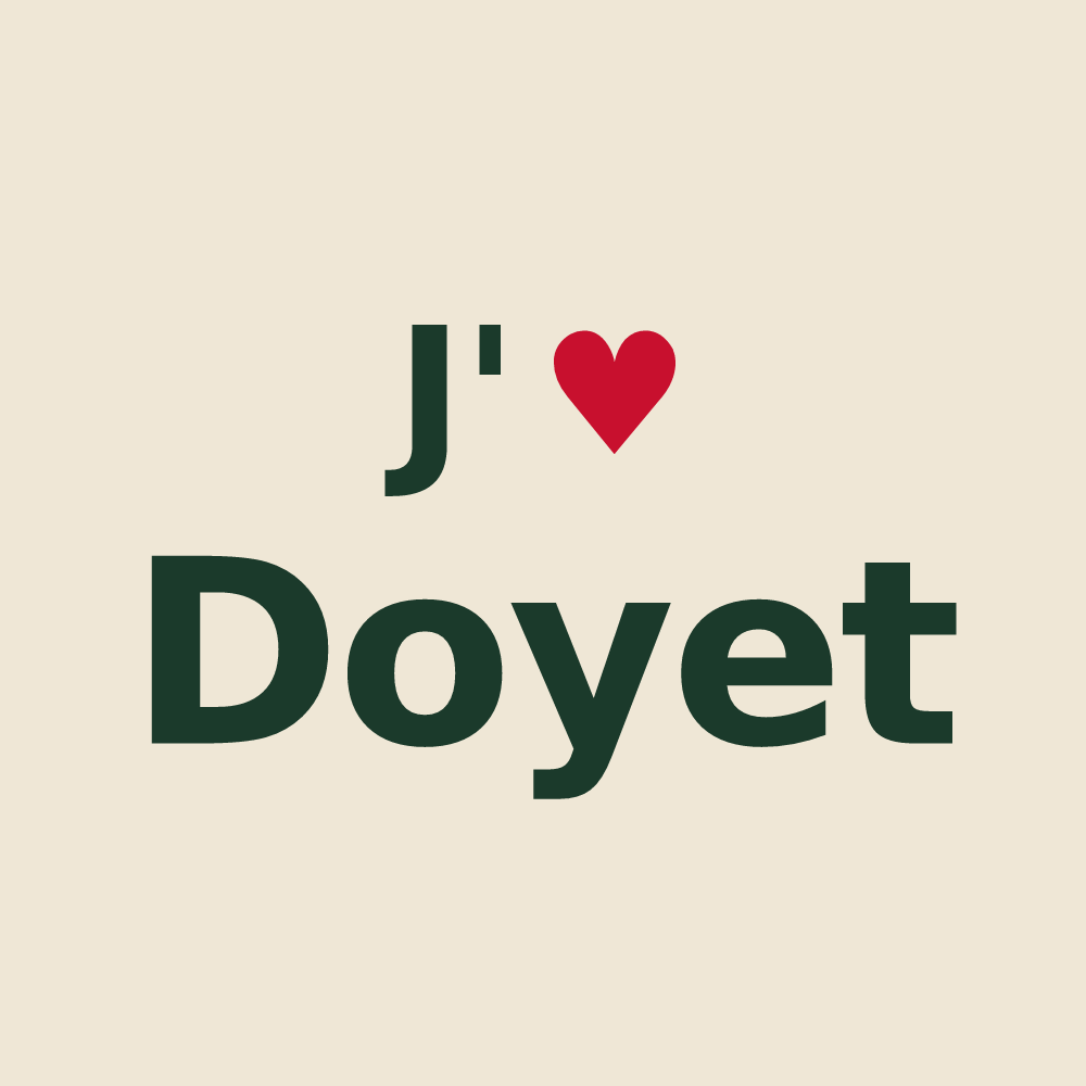 Tote bag personnalisé Doyet — design J'aime Doyet
