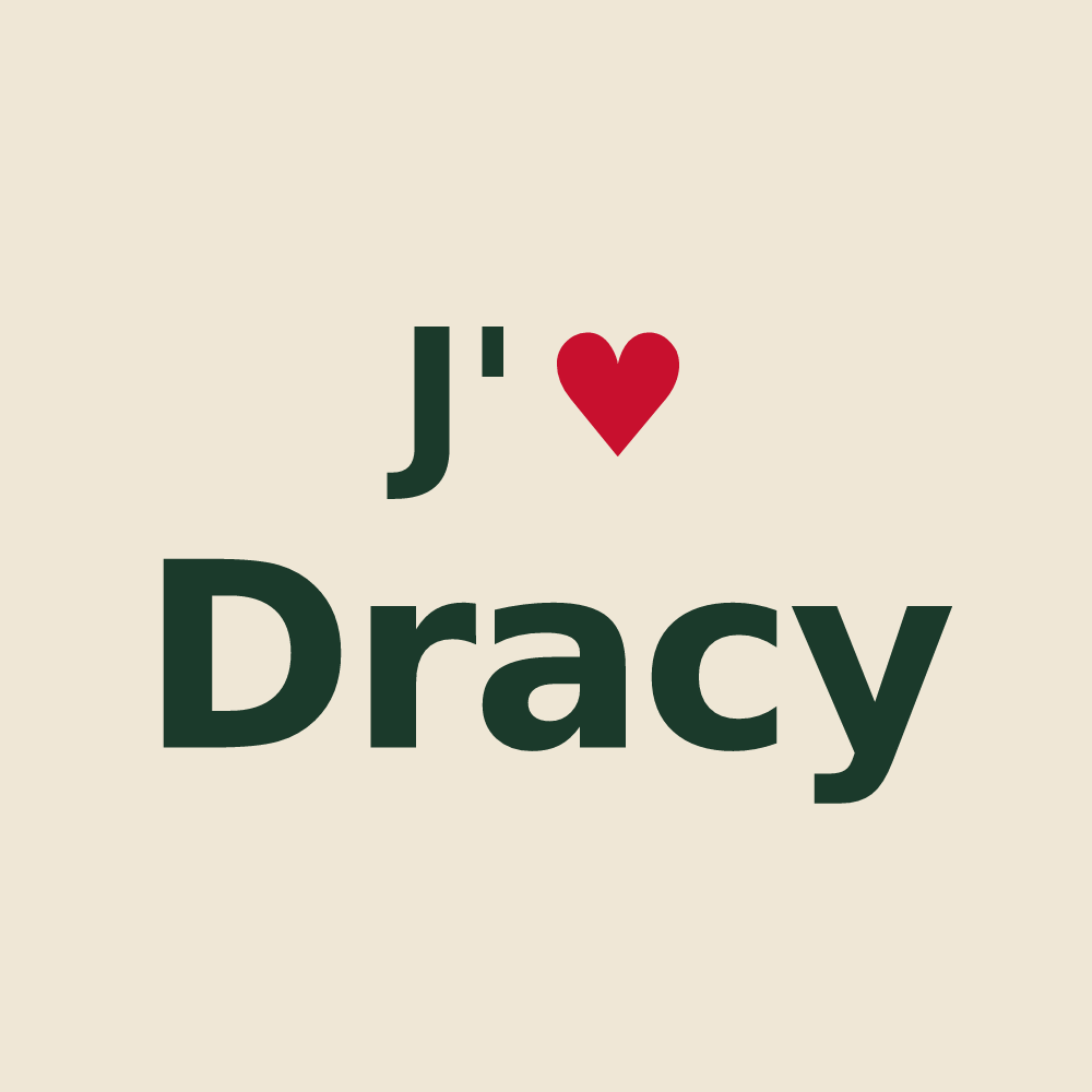 Tote bag personnalisé Dracy — design J'aime Dracy