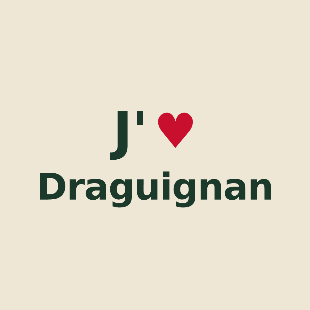 Tote bag personnalisé Draguignan — design J'aime Draguignan