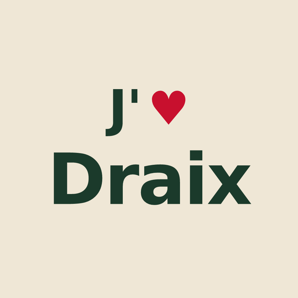 Tote bag personnalisé Draix — design J'aime Draix