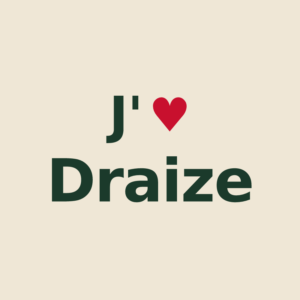 Tote bag personnalisé Draize — design J'aime Draize