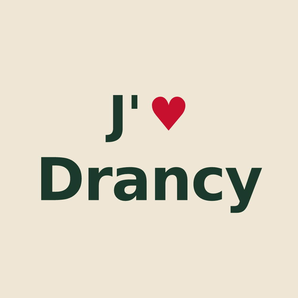 Tote bag personnalisé Drancy — design J'aime Drancy