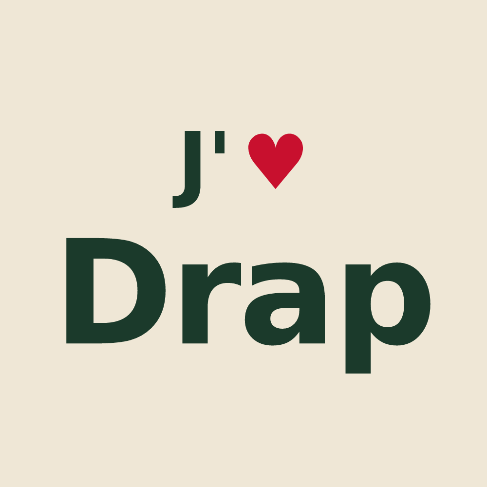 Tote bag personnalisé Drap — design J'aime Drap