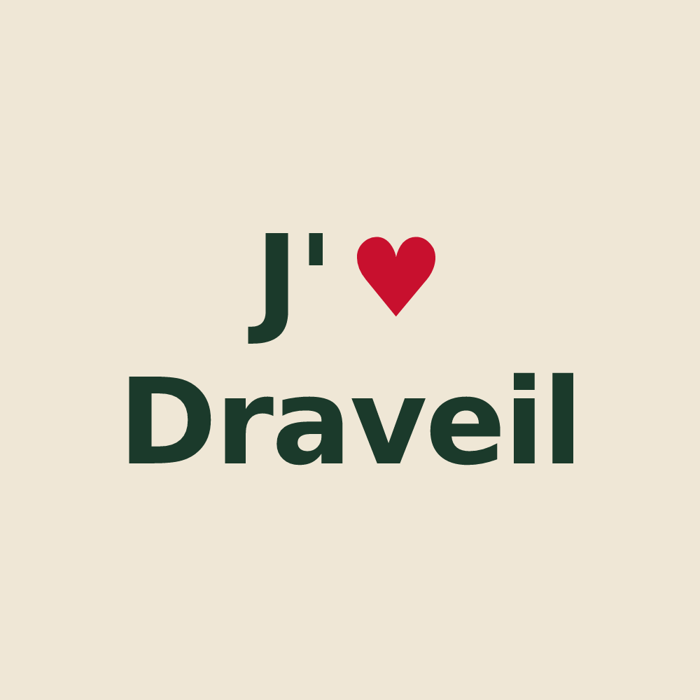 Tote bag personnalisé Draveil — design J'aime Draveil