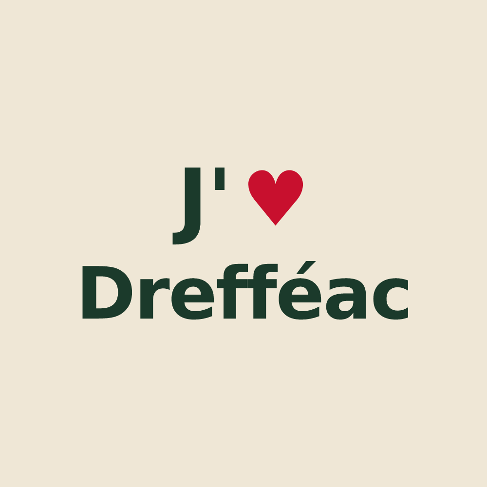 Tote bag personnalisé Drefféac — design J'aime Drefféac