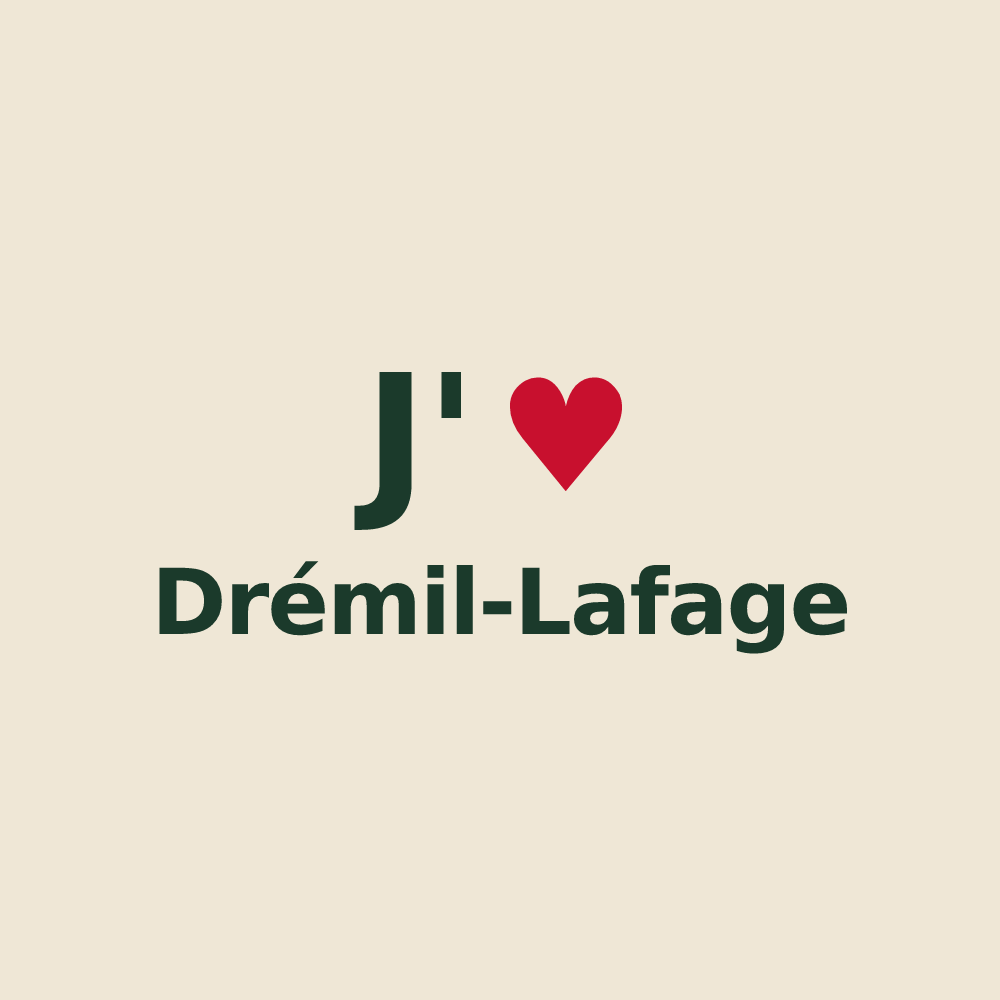 Tote bag personnalisé Drémil-Lafage — design J'aime Drémil-Lafage