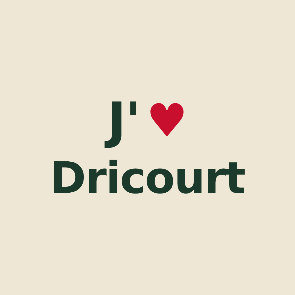 Tote bag personnalisé Dricourt — design J'aime Dricourt