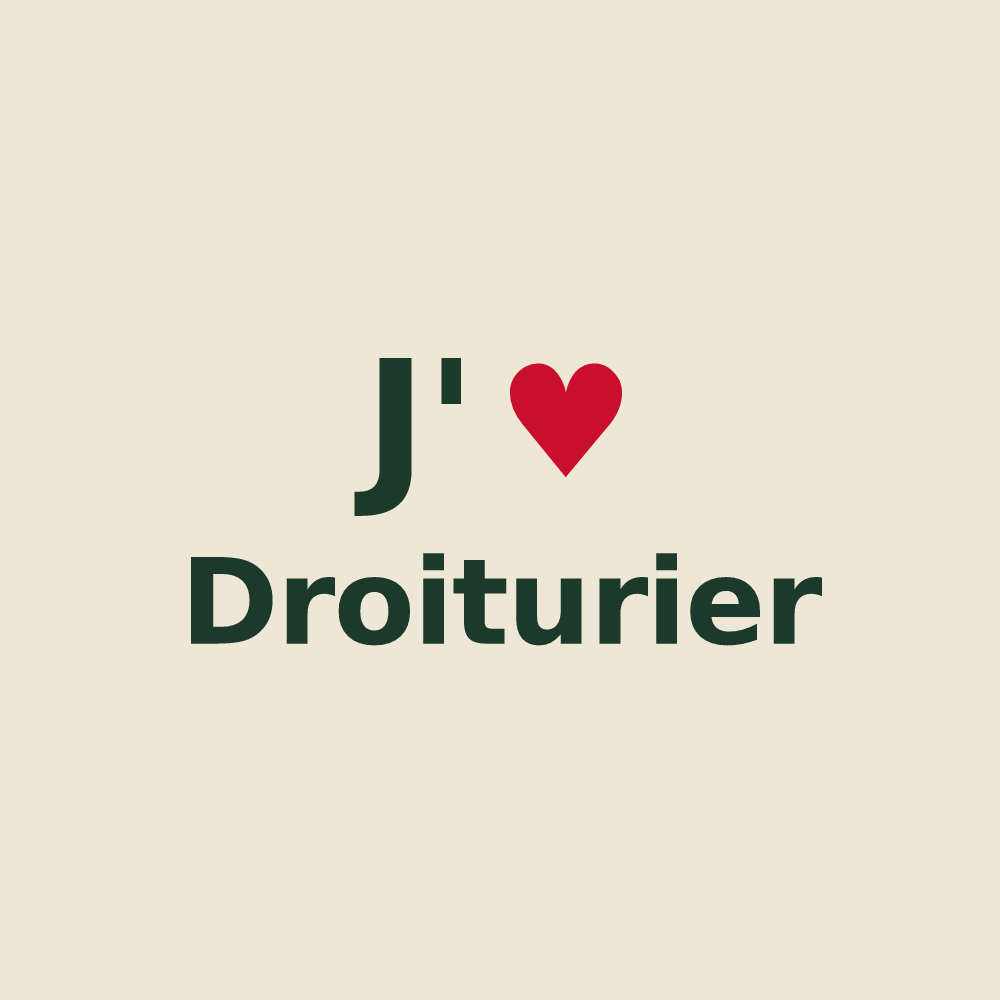 Tote bag personnalisé Droiturier — design J'aime Droiturier
