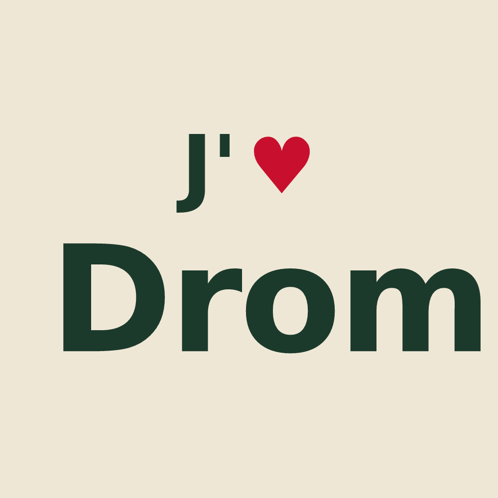 Tote bag personnalisé Drom — design J'aime Drom
