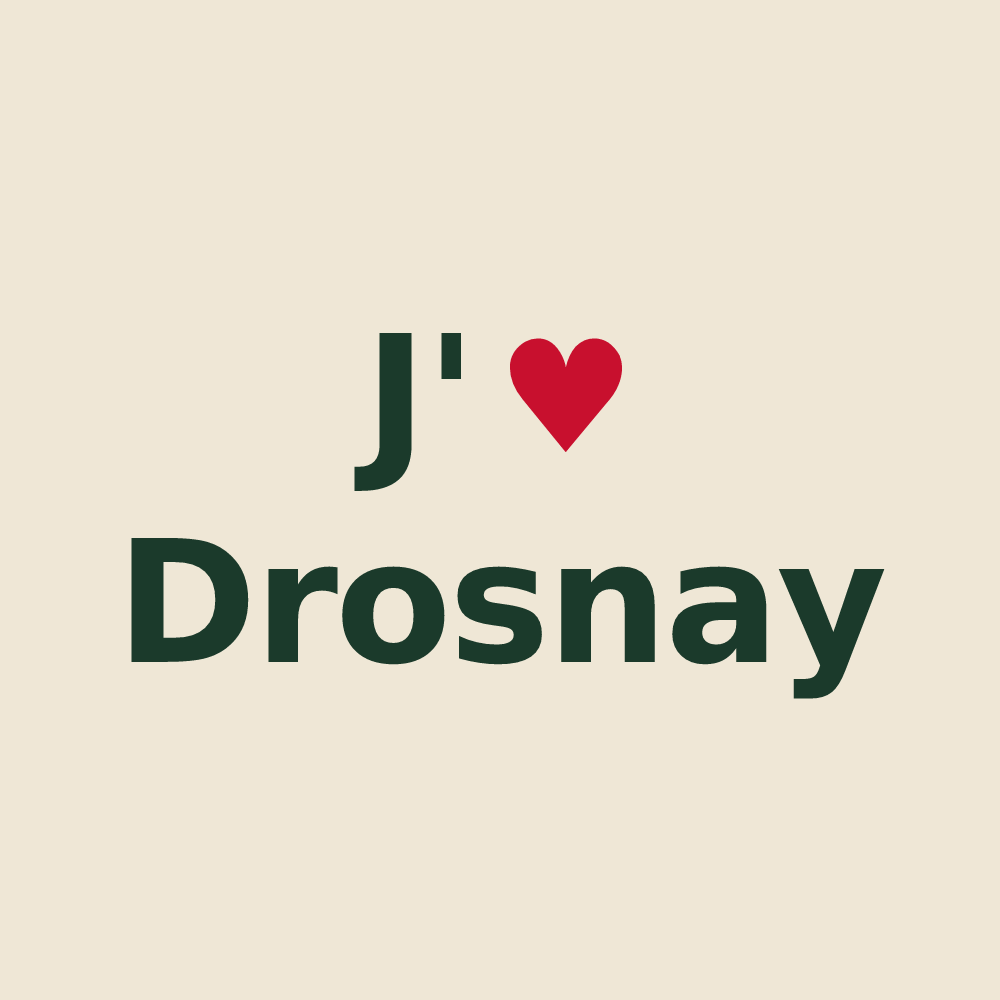 Tote bag personnalisé Drosnay — design J'aime Drosnay