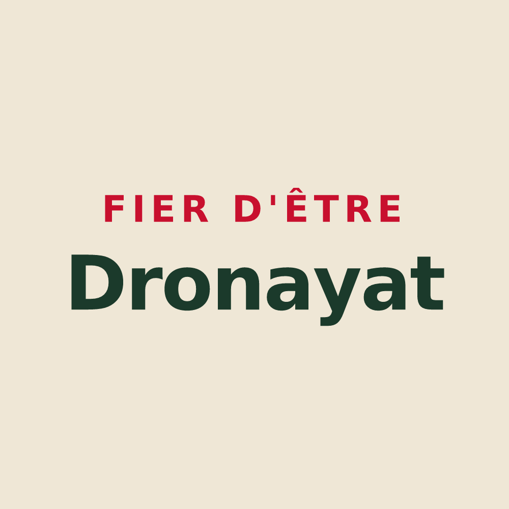Tote bag « Fier d'être Dronayat » — design pour Drosnay