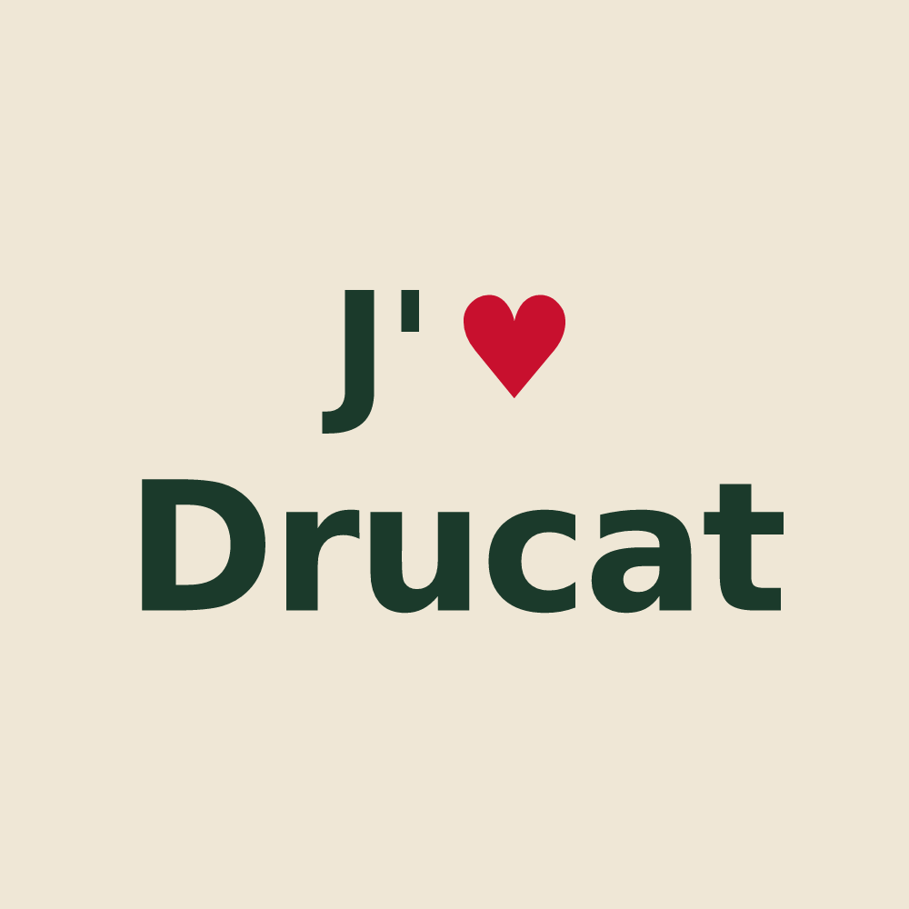 Tote bag personnalisé Drucat — design J'aime Drucat
