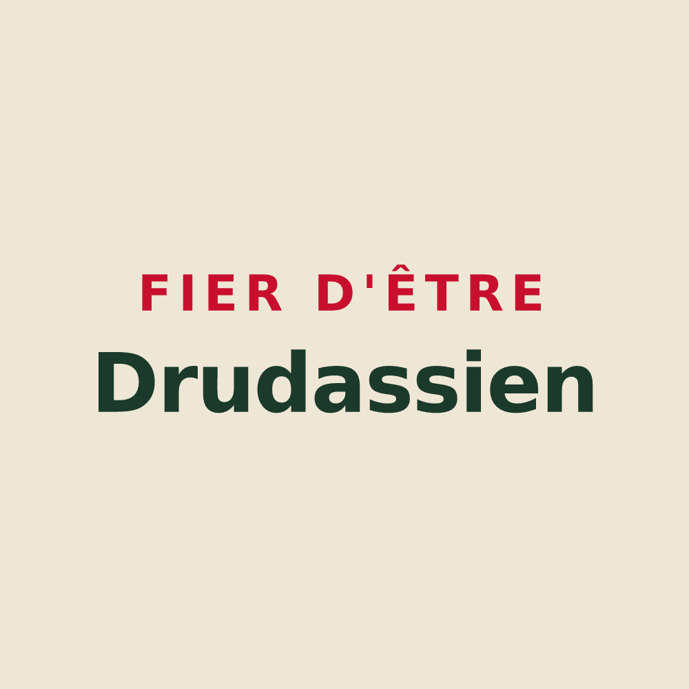 Tote bag « Fier d'être Drudassien » — design pour Drudas