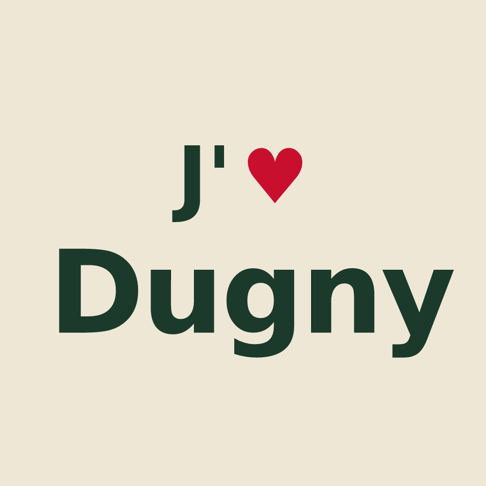 Tote bag personnalisé Dugny — design J'aime Dugny